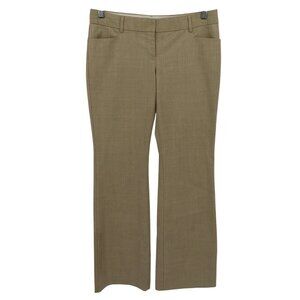 Express Women 6 Stylist Shimmer Tan Gold Work Dress Pants Pockets Belt Loops